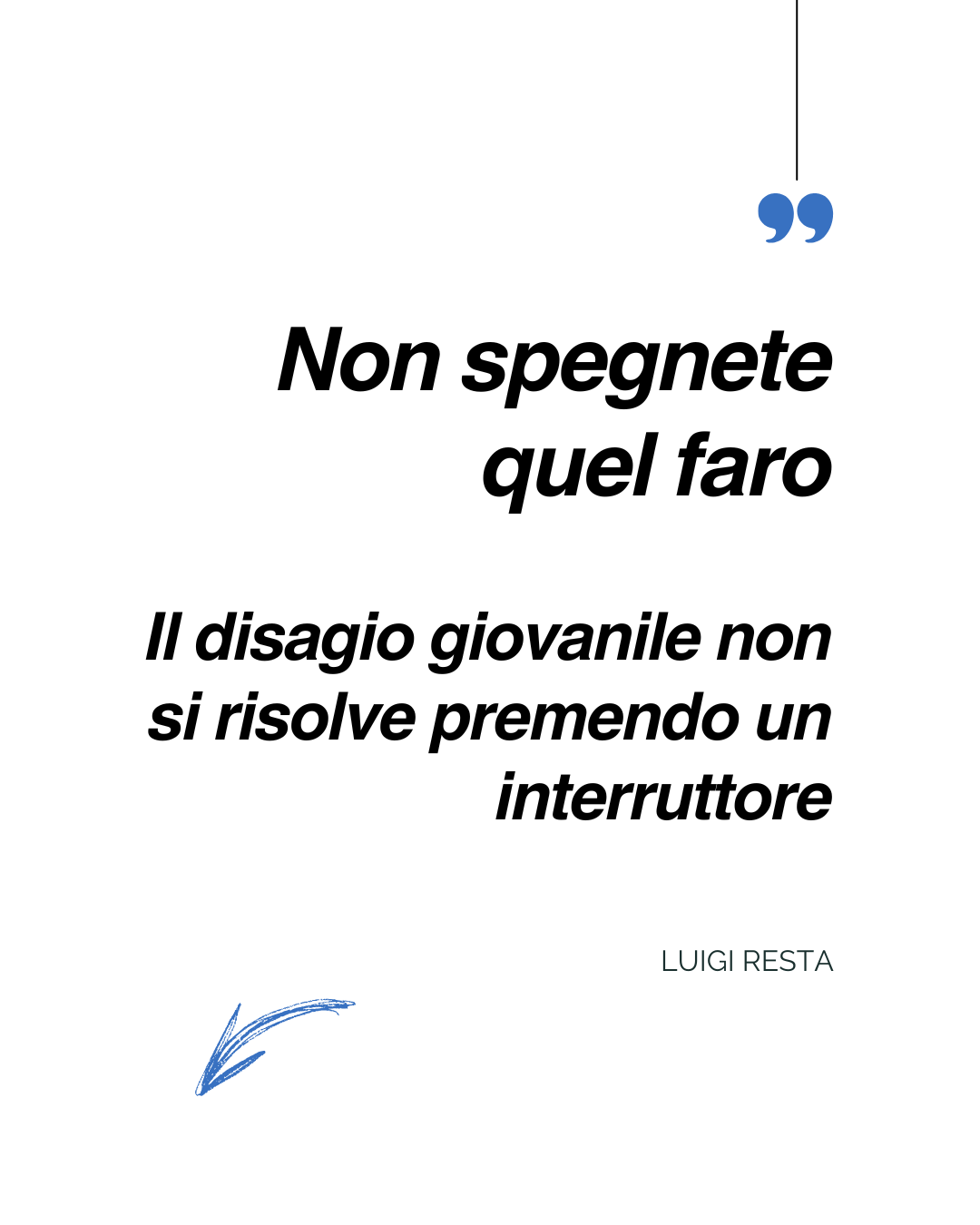 Il disagio giovanile non si risolve premendo un interruttore